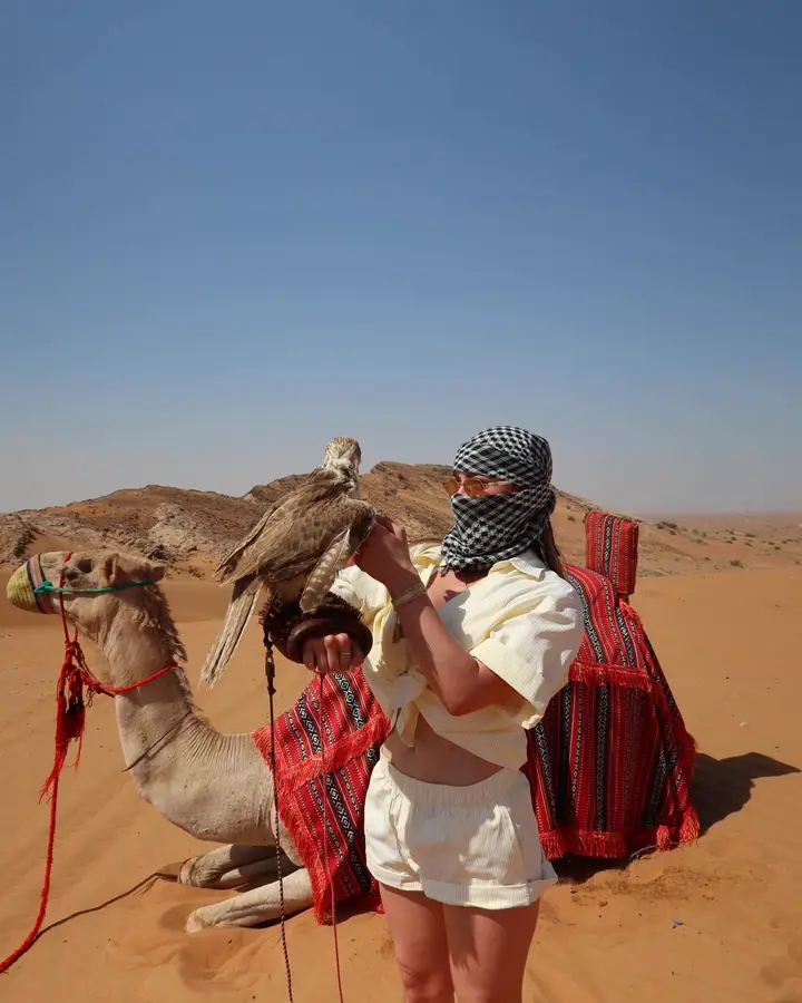 Camel ride and falconry on a daytime Dubai desert safari — guest photo 1