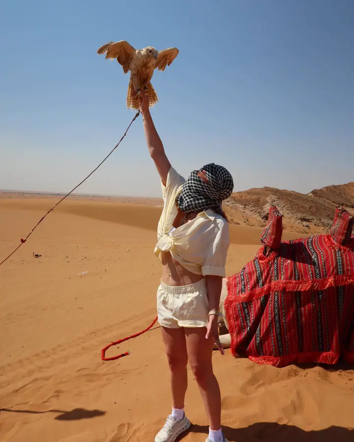 Camel ride and falconry on a daytime Dubai desert safari — guest photo 10