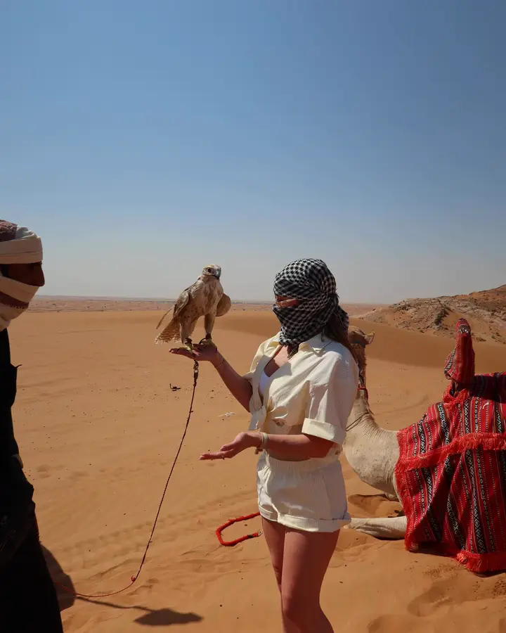 Camel ride and falconry on a daytime Dubai desert safari — guest photo 11