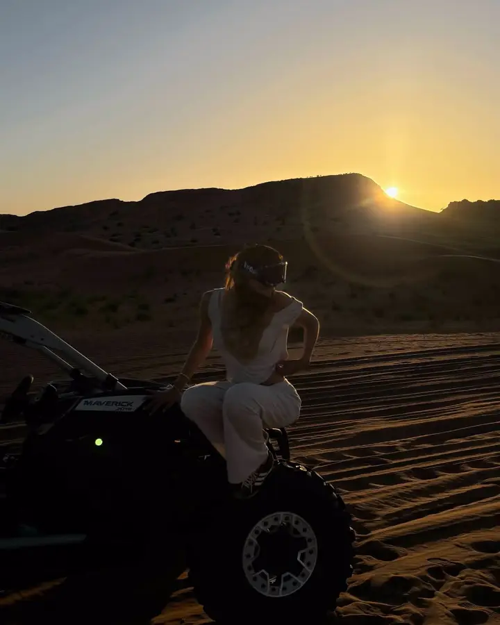 Golden-hour dune buggy drive on a Dubai desert safari — guest photo 1