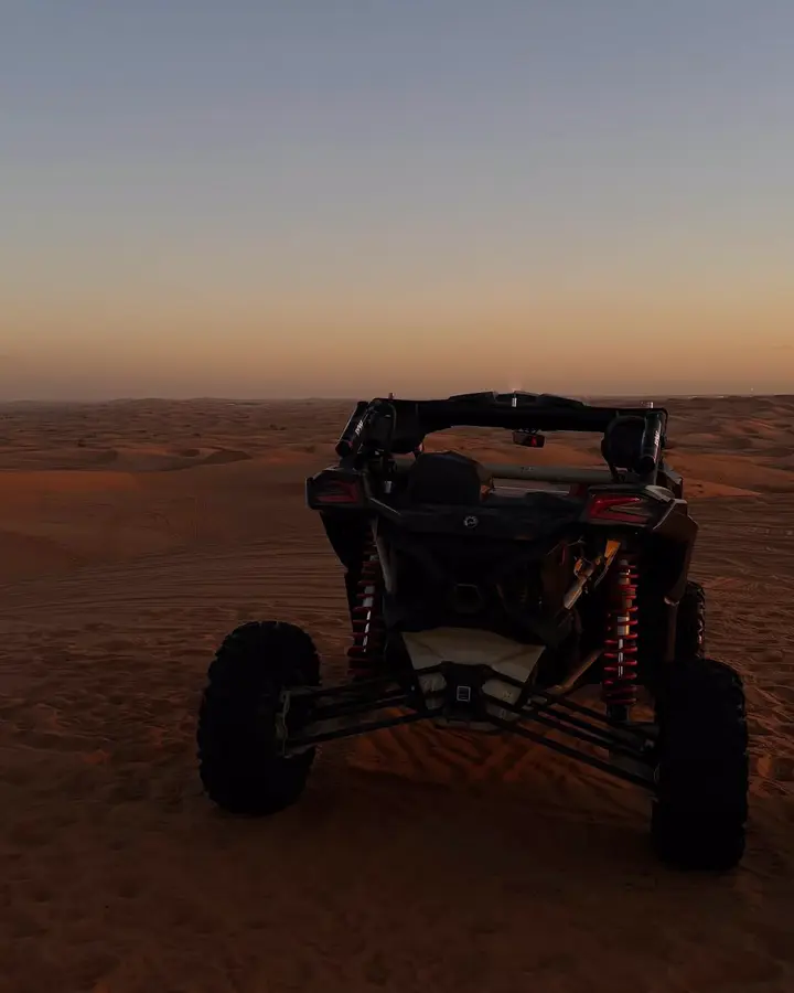 Golden-hour dune buggy drive on a Dubai desert safari — guest photo 13