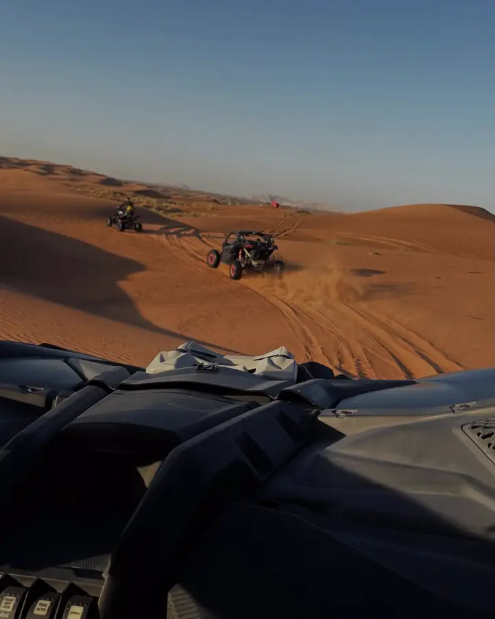 Golden-hour dune buggy drive on a Dubai desert safari — guest photo 15