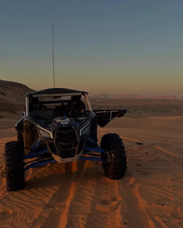 Golden-hour dune buggy drive on a Dubai desert safari — guest photo 16